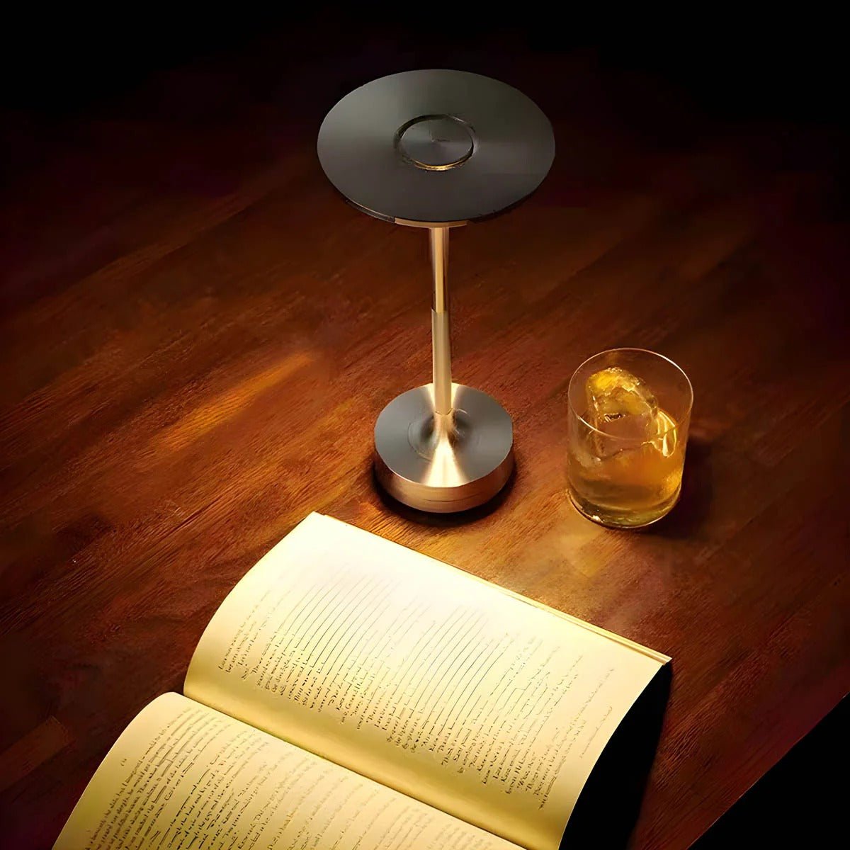 Freedom Disk cordless rechargeable table lamp