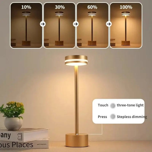 Geo Luxe Cordless Table Lamp - goldenlumen