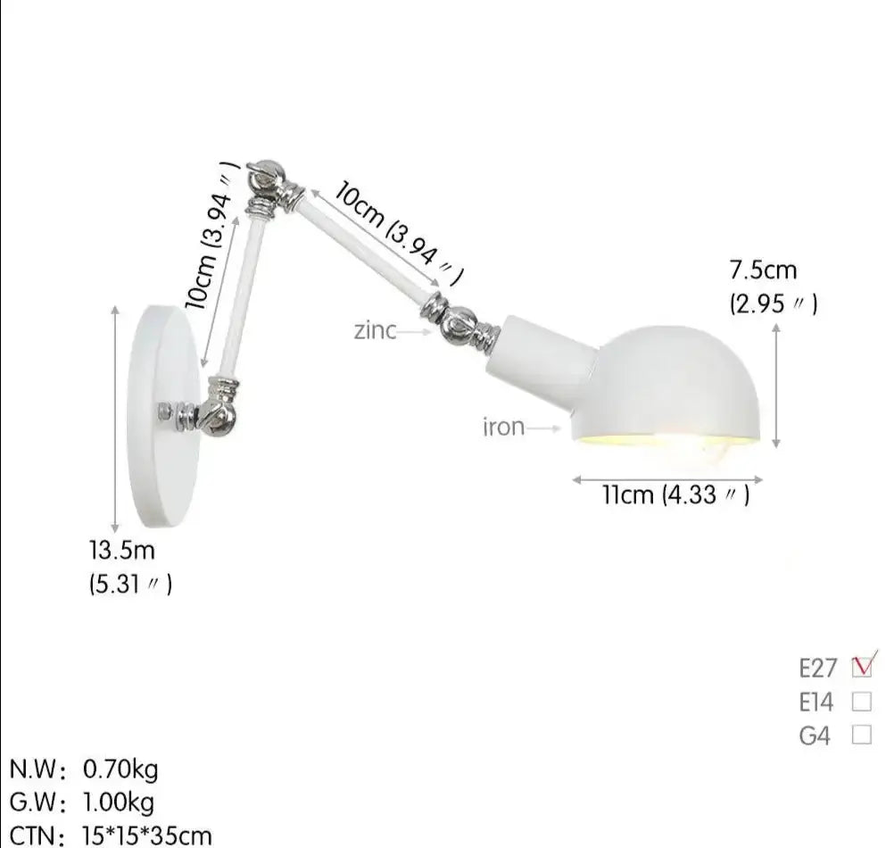 IndustrialExtend Sconce goldenlumen