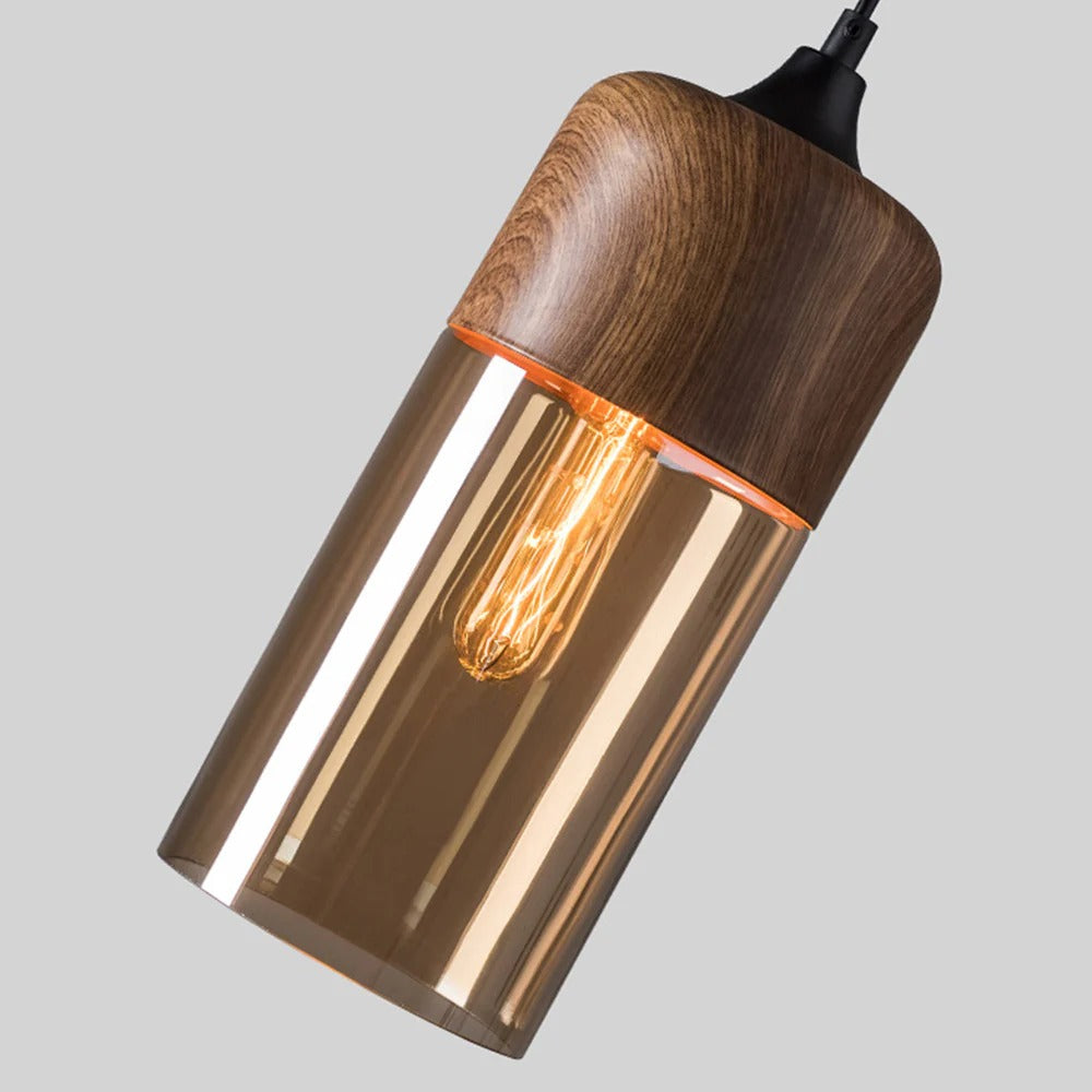 Auren Pendant Collection – Amber Glass Pendant Lights