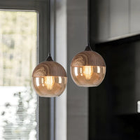 Auren Pendant Collection – Amber Glass Pendant Lights