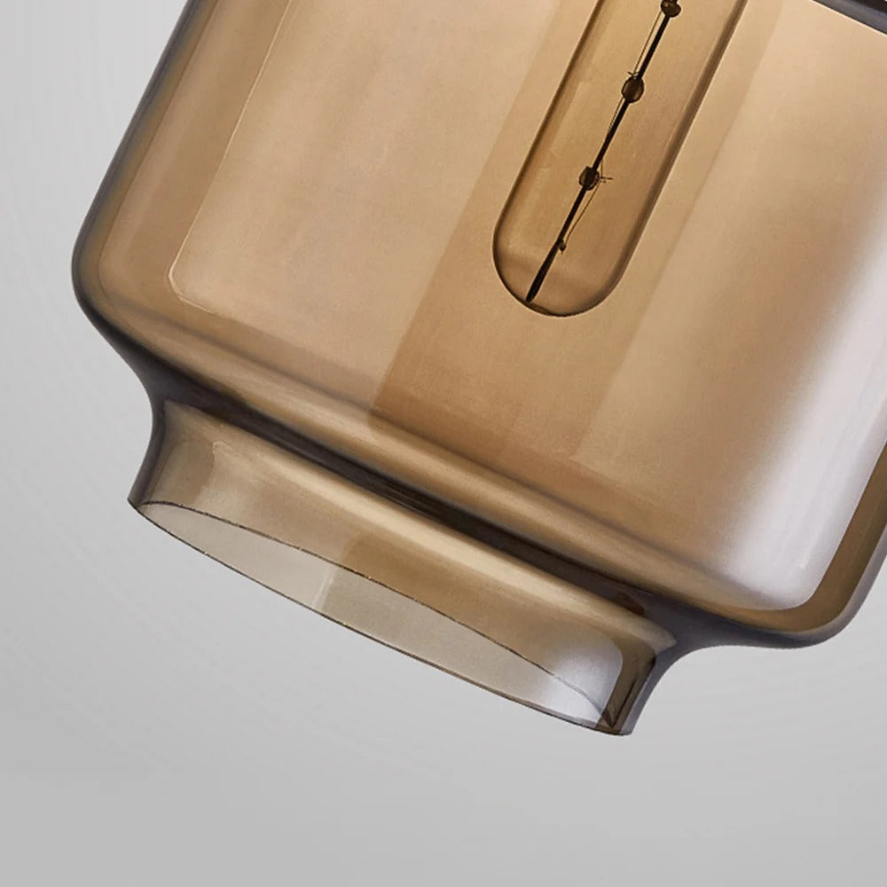 Auren Pendant Collection – Amber Glass Pendant Lights