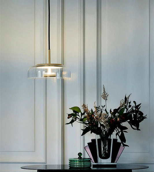 Aurelio Glass Dome Pendant Light – Modern Hanging Light