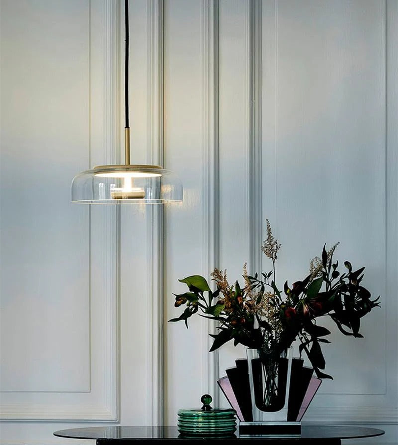 Aurelio Glass Dome Pendant Light – Modern Hanging Light