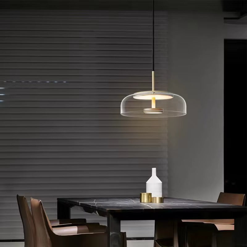 Aurelio Glass Dome Pendant Light – Modern Hanging Light