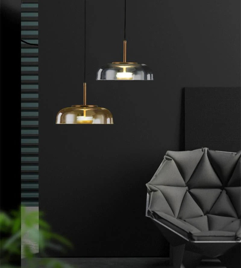 Aurelio Glass Dome Pendant Light – Modern Hanging Light
