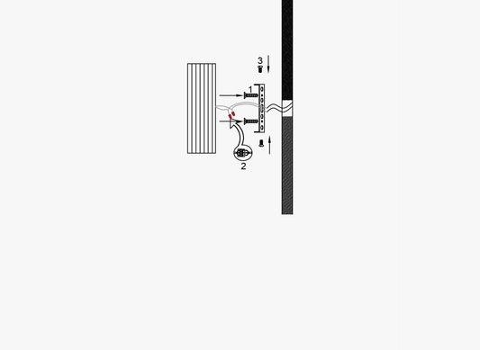 Technical diagram of a door lock mechanism on a white background