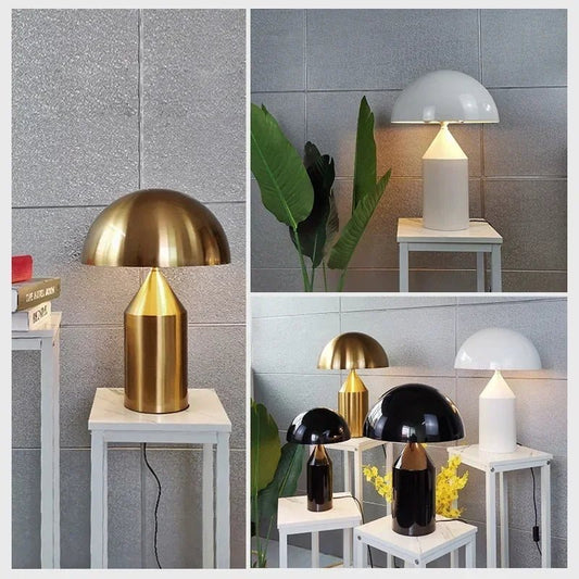 Lumora Mushroom Table Lamp – Nordic Metal Glow