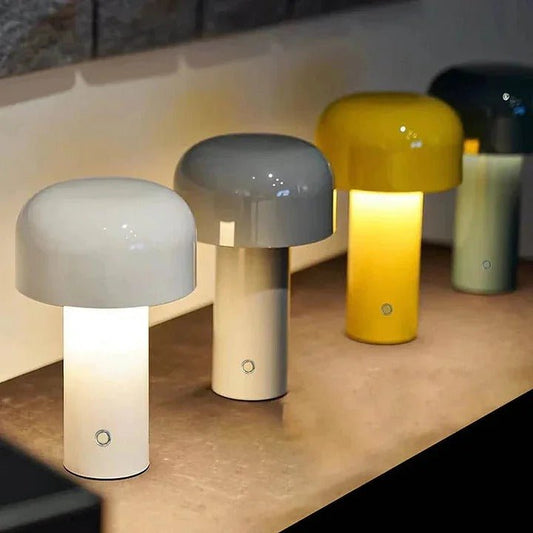 Milo Cordless Mushroom Table Lamp - goldenlumen
