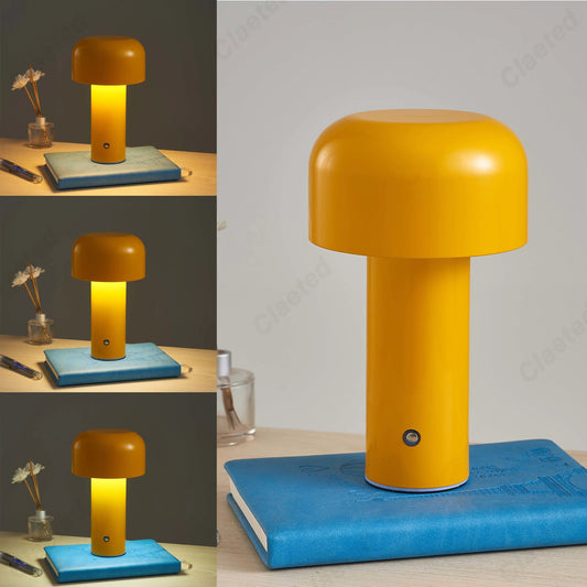 Milo Cordless Mushroom Table Lamp - goldenlumen