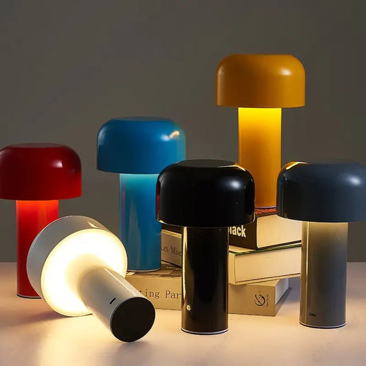 Milo Cordless Mushroom Table Lamp - goldenlumen