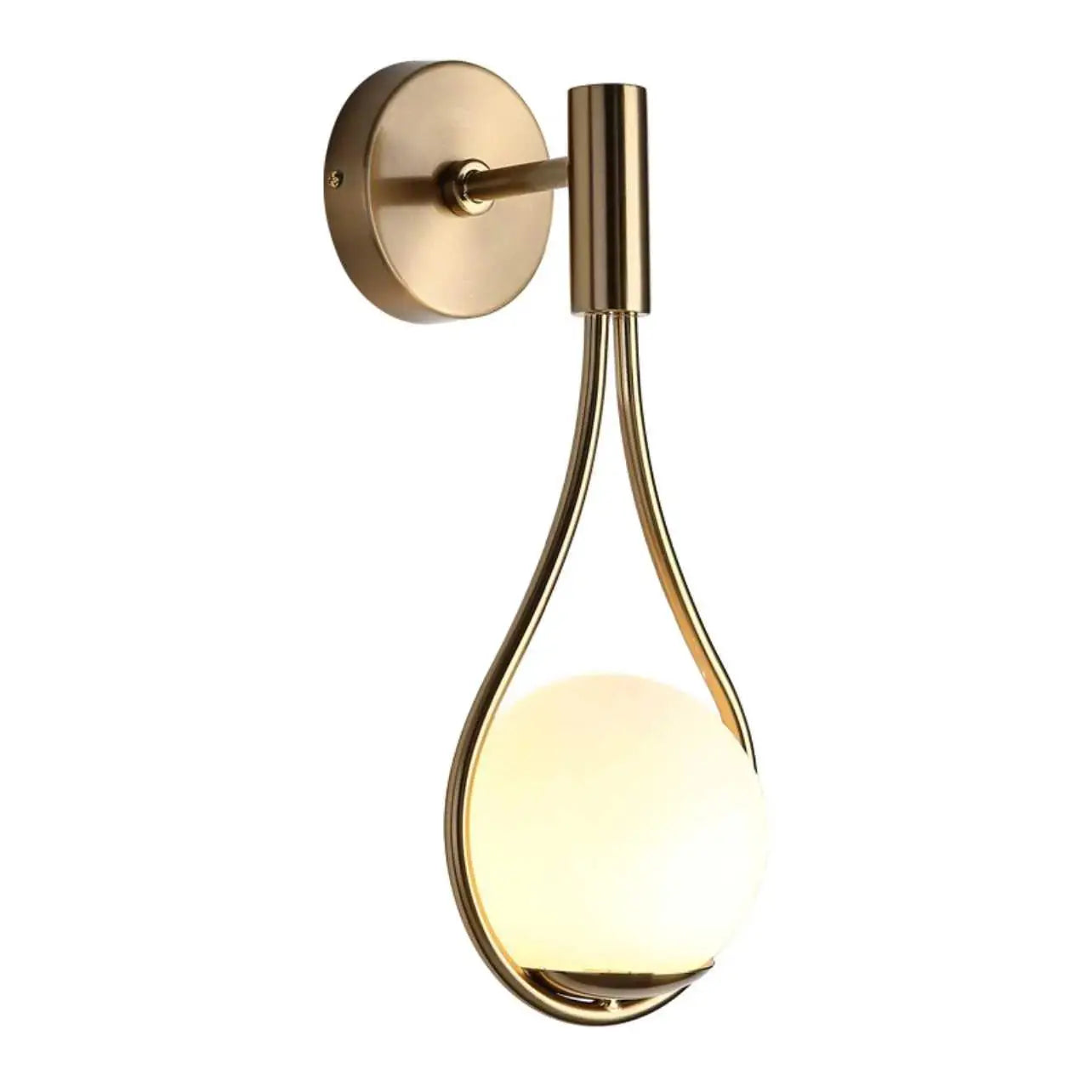 Brass Sphere Sconce - goldenlumen