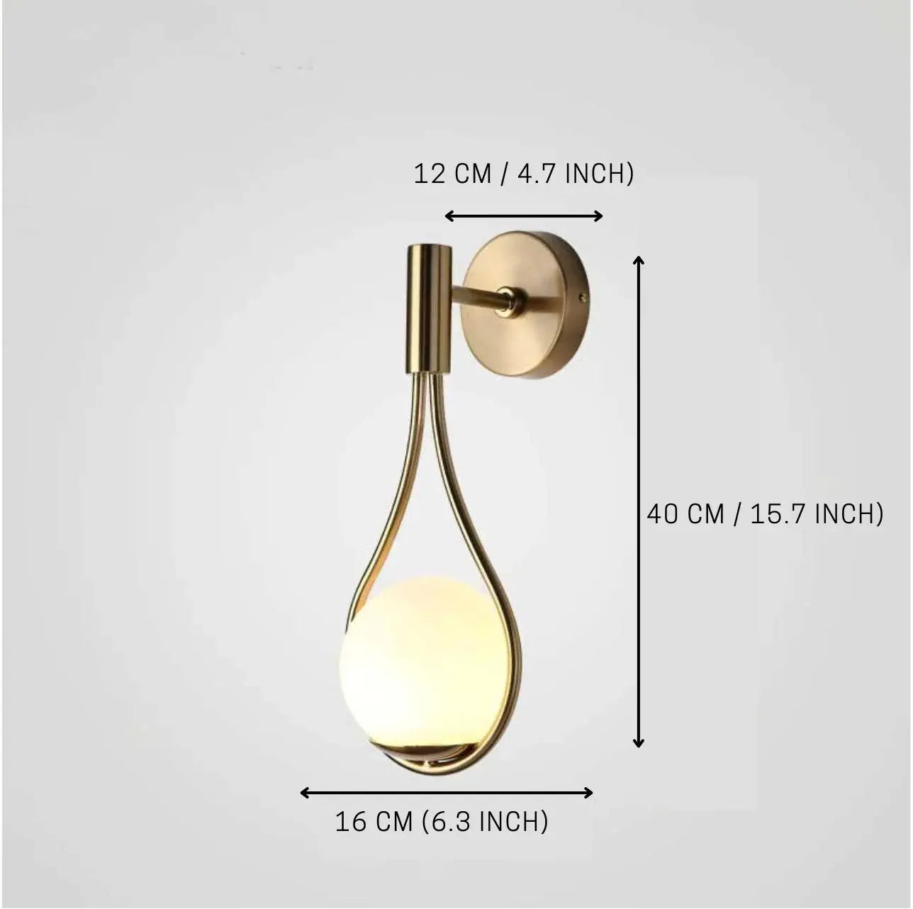 Brass Sphere Sconce - goldenlumen