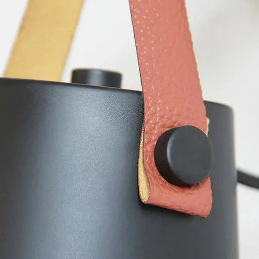 Scandinavian Wood & Leather Wall Sconce - goldenlumen