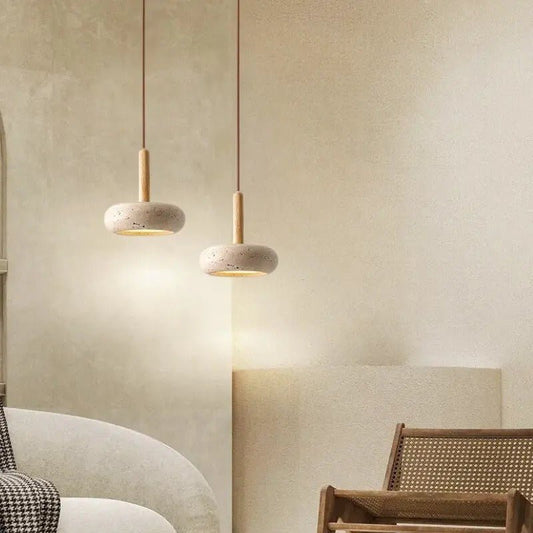 Serenite Pendant Light – Wabi-Sabi Inspired Natural Stone Lighting for Modern Interiors
