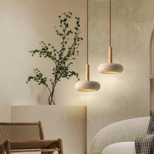 Serenite Pendant Light – Wabi-Sabi Inspired Natural Stone Lighting for Modern Interiors