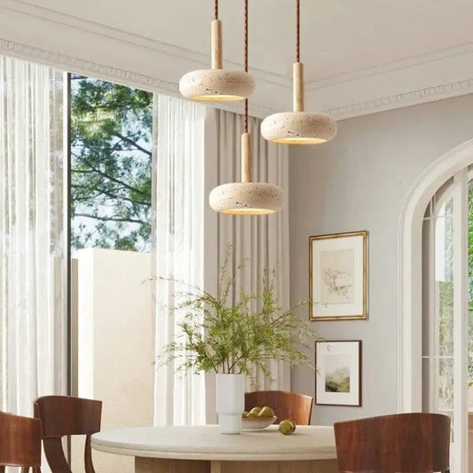 Serenite Pendant Light – Wabi-Sabi Inspired Natural Stone Lighting for Modern Interiors