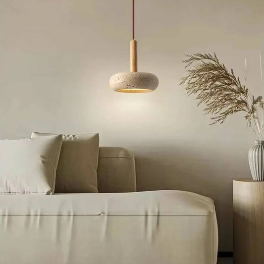 Serenite Pendant Light – Wabi-Sabi Inspired Natural Stone Lighting for Modern Interiors