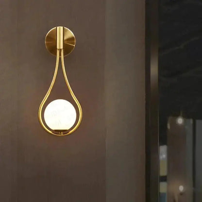 Brass Sphere Sconce - goldenlumen