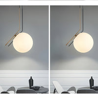 Modern pendant light fixture on a neutral background