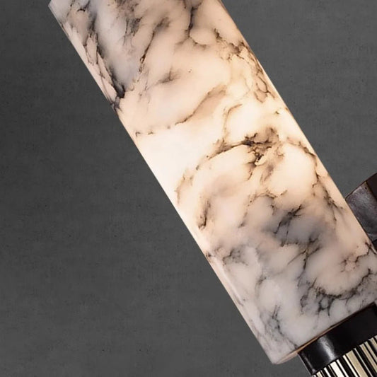 Marble-patterned object on a dark background