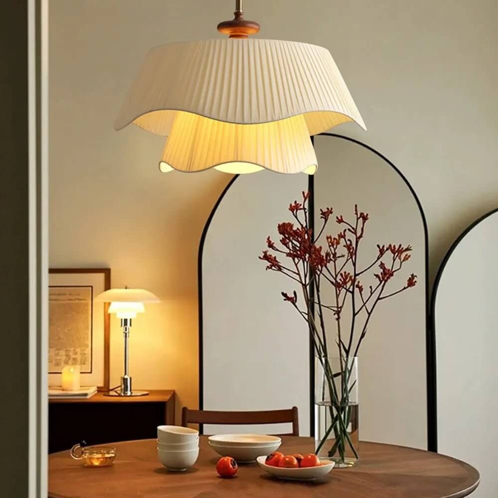 Flowing Lamp Fabric Pendant Lamp | Sculptural Flowing Hanging Light | GoldenLumen ...