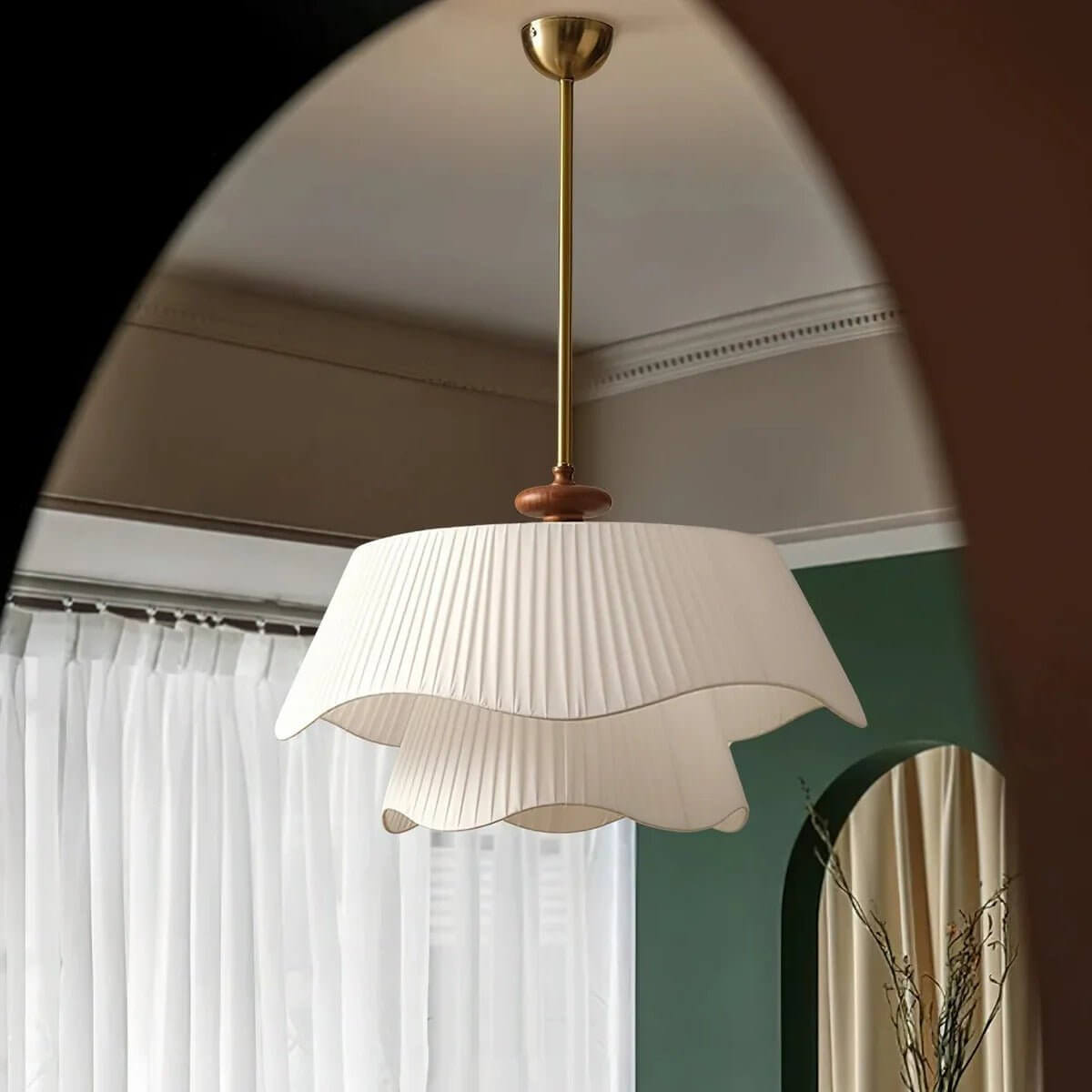 Flowing Lamp Fabric Pendant Lamp | Sculptural Flowing Hanging Light | GoldenLumen ...