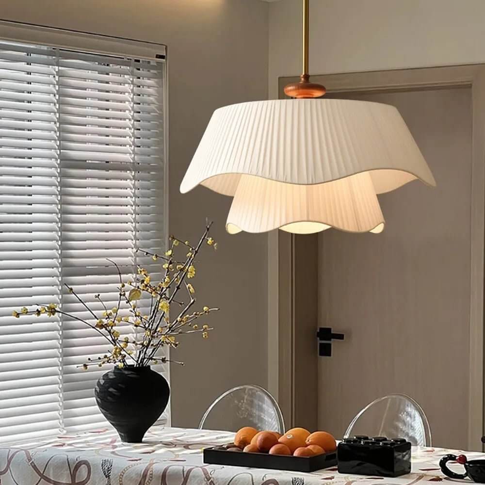 Flowing Lamp Fabric Pendant Lamp | Sculptural Flowing Hanging Light | GoldenLumen ...