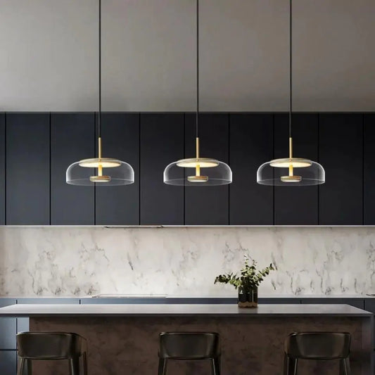 Aurelio Glass Dome Pendant Light – Modern Hanging Light